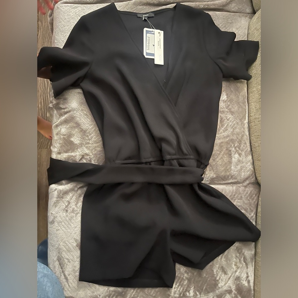Black Wrap Romper (XS)